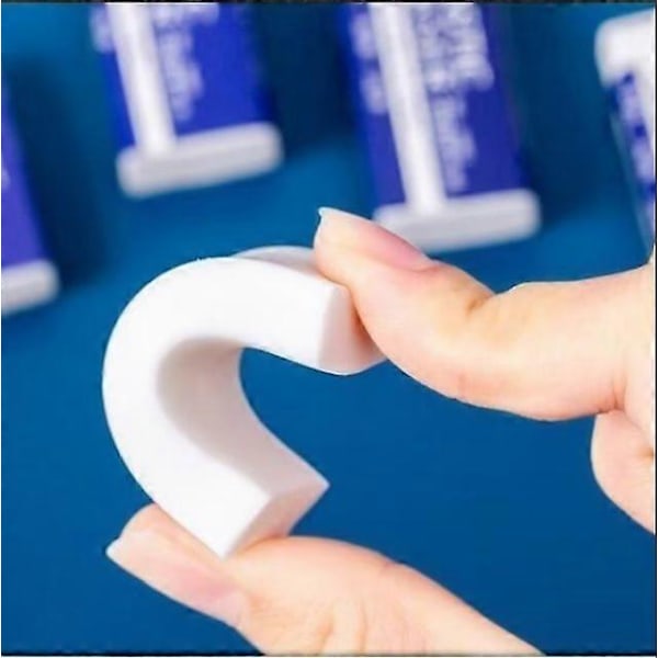 10 hvide viskelædere uden latex (4*1,8*0,8 cm) ikke-mærkende rene 2b blyant viskelæder folkeskoleelever børnehave skoleartikler papirvarer