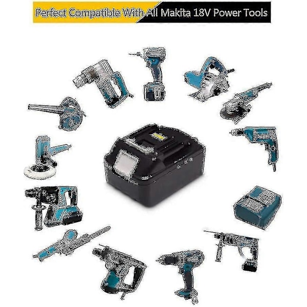 18v 4.0ah Ekstra Batteri Med 3a Oplader Erstatning Kompatibel Makita Dmr110 Dmr112 Dmr115 Dmr107 Dmr108 Dmr114 Dmr100 Dmr106 Dmr102 Dmr104 Dmr101 Dmr103b