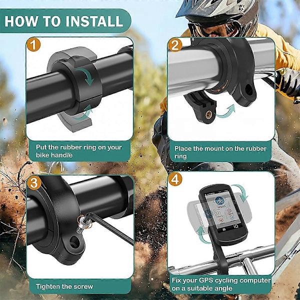 GPS-fäste Frammonterat Fäste Kompatibelt med Edge GPS Cykeldator, G/G+, RTL510