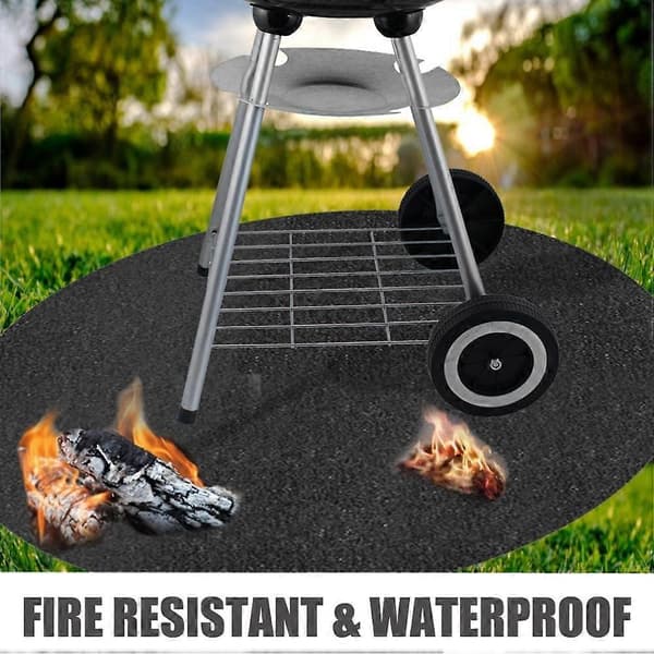 Brandsäker Matta för Grill eller Eldstad, Skydda Däck och Uteplats