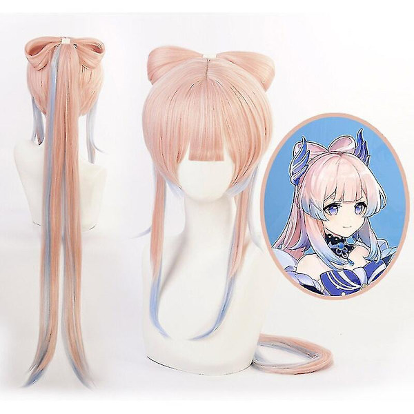 Spill Genshin Impact Kokomi Cosplay Parykk Gradient Blandet Farge