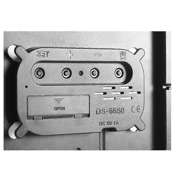 Digitala Väggklockor Temperatur Datum Vecka Display Elektronisk Bordsklocka 12/24h Väggmonterad LED Väckarklocka Fjärrkontroll,e