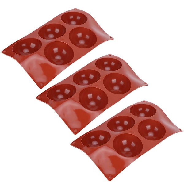 3 stk. Halvkugle Silikoneform DIY Bagning Fremstilling Varm Chokolade Kage Dessert Gelé Dome Mousse L5 Halvkugle 84040