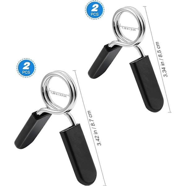 Jousilukot 4 X 25 mm / 28 mm Käsipainolukot - Jousilukko Kehonrakennukseen Joogaan