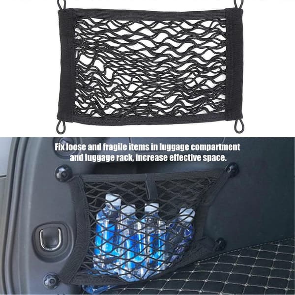 Elastisk oppbevaringsnett for bagasjerommet i bilen