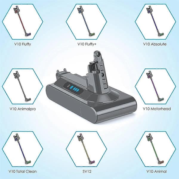 Erstatnings V10 Batteriadapter 25.2V+Filter til V10 SV12 V10 V10 Animal Absolute Reminder