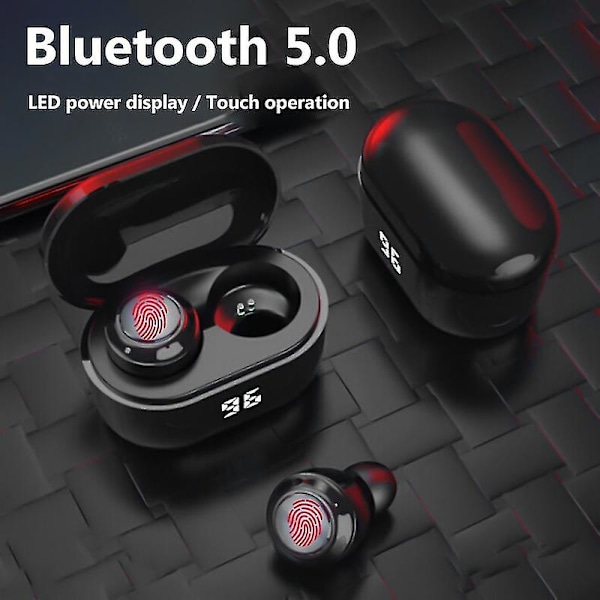 A6mini Trådlösa Bluetooth-kompatibla 5.0 Hifi Stereo Hörlurar Med Digital Laddningsbox Q