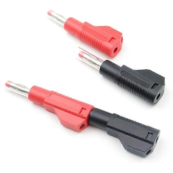 10 Sæt Tilbagekørselsskede 4mm Bananstik Forbindelser Stabelbare Trådlodning Multimeter Teststik E