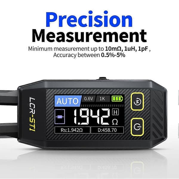 LCR-ST1 10KHz LCR Meter Pincet, Mini Smart SMD Tester, Auto Komponentgenkendelse Elektronisk Comp