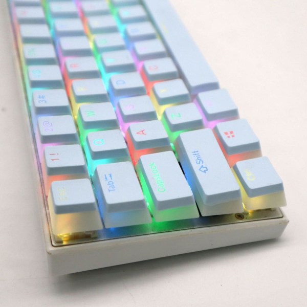 PBT104 Tangentbordstangent Tvåfärgad Genomskinlig Glitterpulver Snabb Respons Tillbehörsbyte D