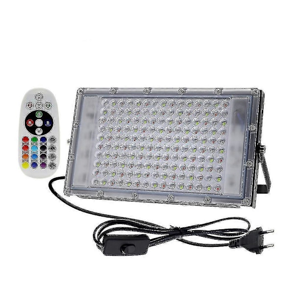 LED RGB Spotlight 50W 100W 150W IP65 Utendørs Flomlys AC220V RGB Reflektor Projektorlampe Med Fargefjernkontroll-Yvan