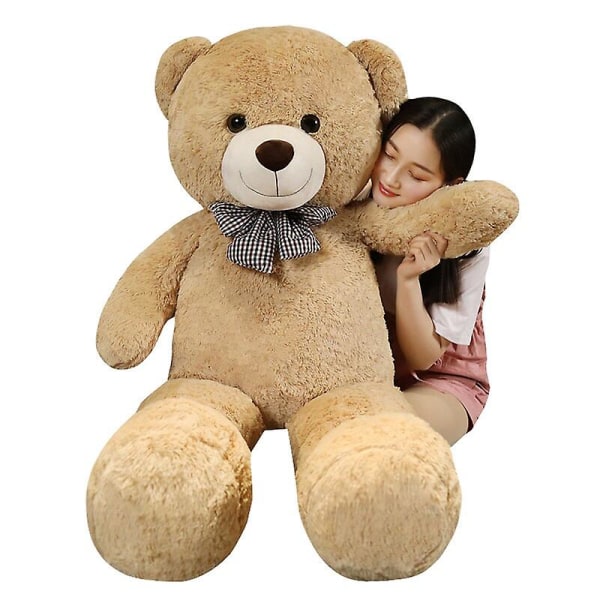 Jätte Stor Mjuk Nallebjörn Plyschleksaker Brunbjörn Super B 105/125/145cm light brown 125cm