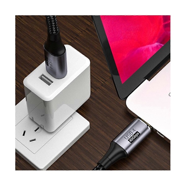 USB Fullfunksjons Datakabel, 40G 100W Type C Datakabel, 3 Høyhastighets Hurtiglading, Type-C Hann til