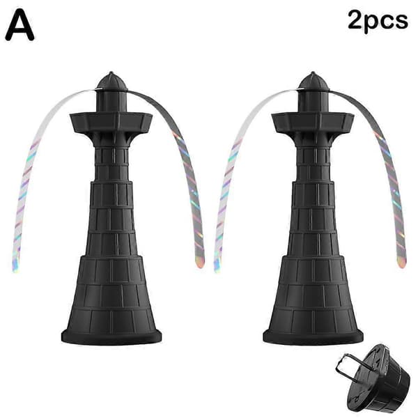 Lighthouse Shape Fly Bugs Repellent Vifte Hengende Vifte med Krok for Skrivebordet