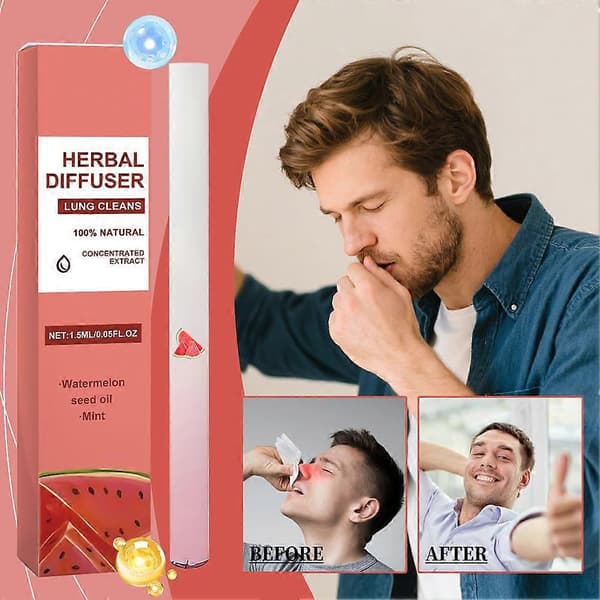 Vandmelonfrø Aromaterapi Stick - Alkoholfri Næseinhalator mod Stress red