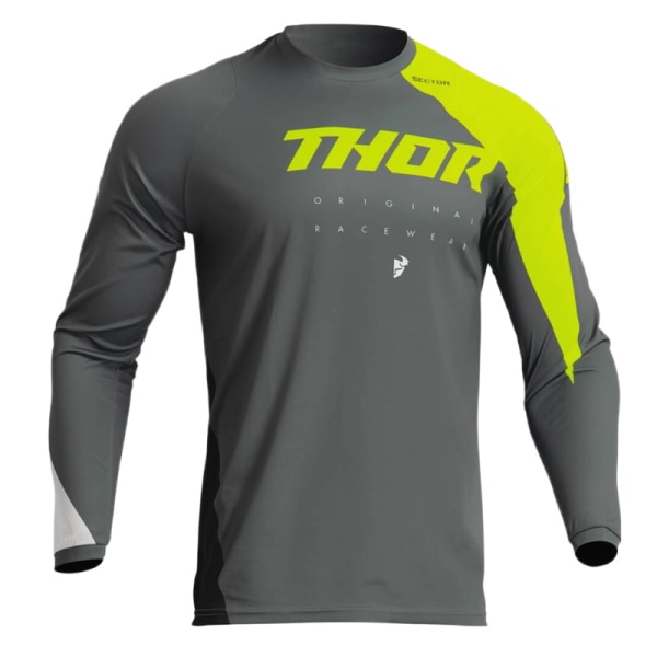 2023 sommar ny THOR downhill-kläder cykelkläder andningsbar långärmad T-shirt gray M