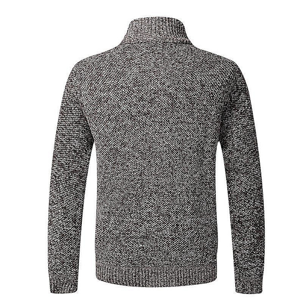 Syksy Talvi Lämmin Neuletakki Miehille Fleece Vetoketjulliset Neuleet Takit Miesten Slim Fit Neulottu Villatakki Paksu Neuletakki Miehille Red China 4XL