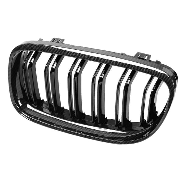 Bil Kulfiber Blank Sort Dobbelt Lamel Front Nyre Grill til- E90 E91 3 Serie 2009-2011