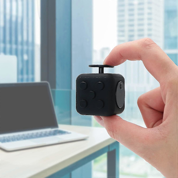 Fidget Cube Stress Angst Trykaflastende Legetøj Til Voksne Børn, Afslappende Black