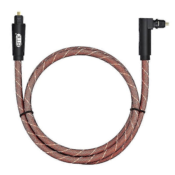 90 Graders Optisk Kabel 5.1 Digital Lyd SPDIF Fiber Optisk Audio Toslink Kabel 1M