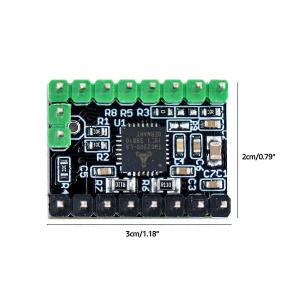 til 3D-printer TMC2209 TMC2209 V2.0 Steppermotordrev med køleplade 2 sæt