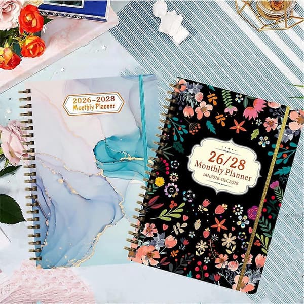 A5 Daglig Planner 2026-2028 Ugentlig Kalender Planner Skema Notesbog A