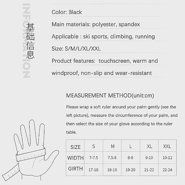 Vandtætte vinterhandsker til mænd, vindtætte sportsfiskeri touchscreen kørehandsker S-2xl Grey M