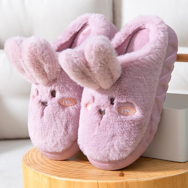 Kotitossut Talvi Puuvillatossut Lämpimät Kotitossut Sisätiloihin Purple 38-39