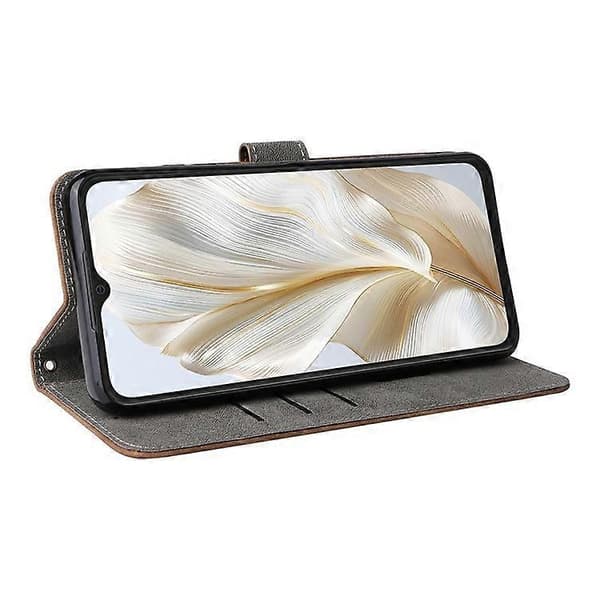 Kompatibelt för Blackview Wave 8C Plånboksfodral RFID PU Läder Skydd Ställ Brown
