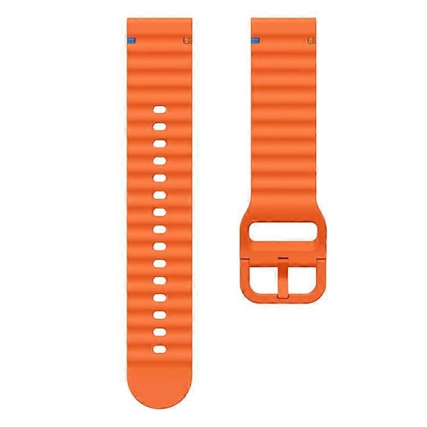 22 mm silikonearmbånd kompatibelt med Xiaomi Watch S4 Sport / Redmi Watch 5 Active bølgedesign urrem Orange