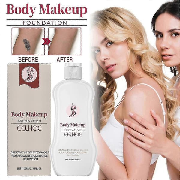 Långvarig Kroppsmakeup Foundation - Döljer Tatueringar, Ärr & Imperfektioner, Återfuktande & Vattenresistent