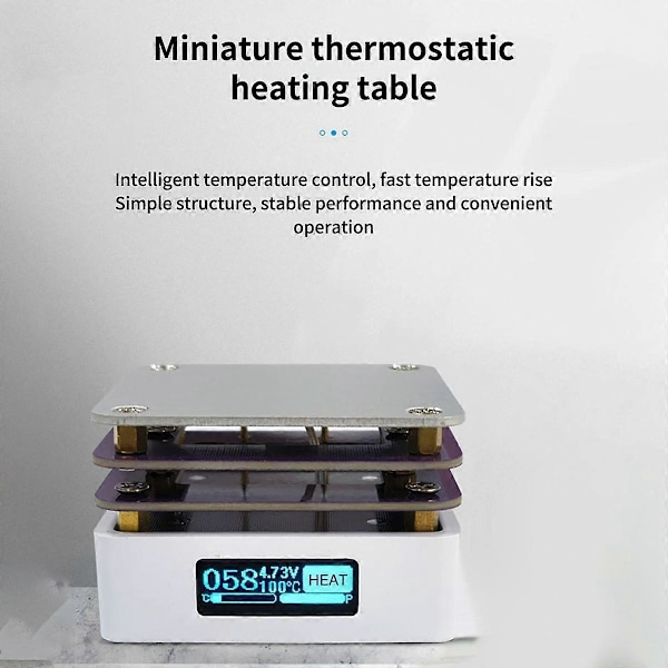65W Mini Varmeplade Digital Loddeforvarmnings Reparationsstation PCB SMD Kort Loddeplade Opvarmning