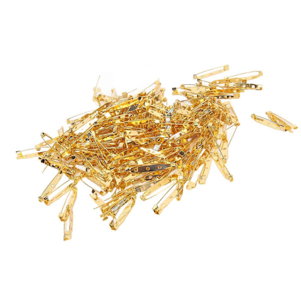 200 st Guld Säkerhetsnålar 3,5 cm Lång Rostskydd Tvättbara Säkerhetsnålar Blandade för Kläder Canvas