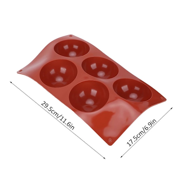 3 stk. Halvkugle Silikoneform DIY Bagning Fremstilling Varm Chokolade Kage Dessert Gelé Dome Mousse L5 Halvkugle 84040