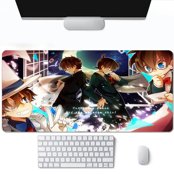 Anime Detective Conan Spillematte Tilbehør Gamer Full Gummi Musematte Teppe 2 mm tykt tastatur Skrivebordspute A15 300x800x2mm