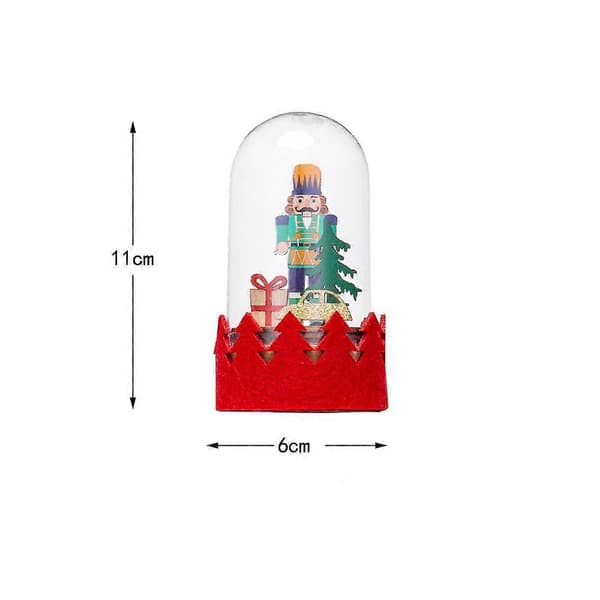 Julgransprydnader Jul LED Lysande Träprydnader Julklapp 6*6*11cm (D)