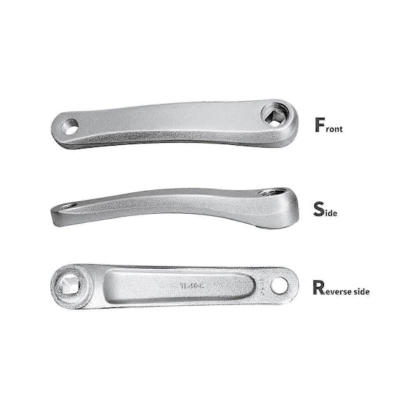 170 mm krankarm til mountainbike, venstre side, krank med diamantformet hul, udskiftningsdel, sort