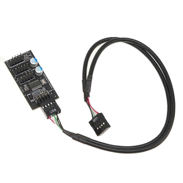 Emolevyn USB 2.0 -liittimen jakaja 9-nastainen 1-3 naarasjatkokaapeli