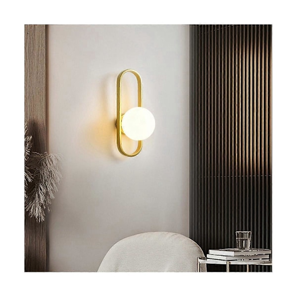 Vägglampa Sänglampa Modern Bakgrund Vägglampa Medeltida Globlampa Guld (Utan Lampa)