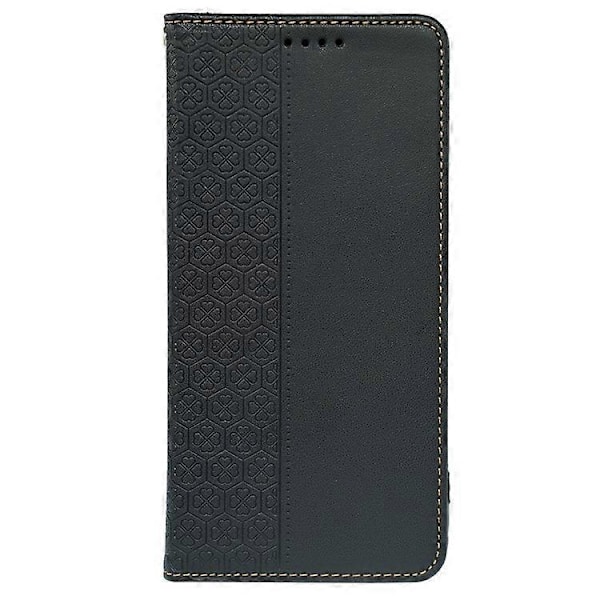 Kompatibel med HMD Pulse / Pulse+ Etui Pung Læder Telefon Cover Lykke Kløver Prægning Black