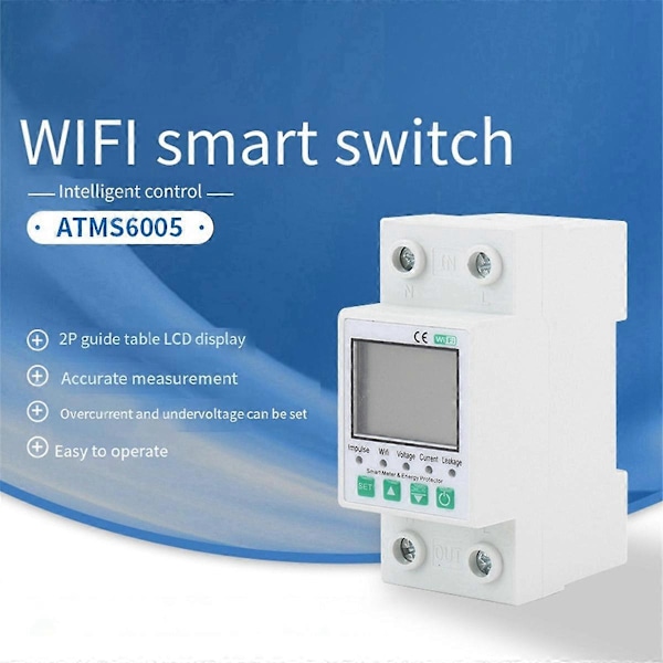 Wifi Smart Switch ATMS6005 Smart Relä Mobiltelefon Fjärrkontroll Ström Timer Switch