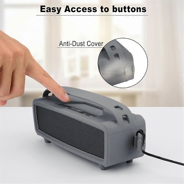 Silikonskyddsfodral för SoundLink Mini/Mini II Bluetooth-högtalare, bärväska med axelrem