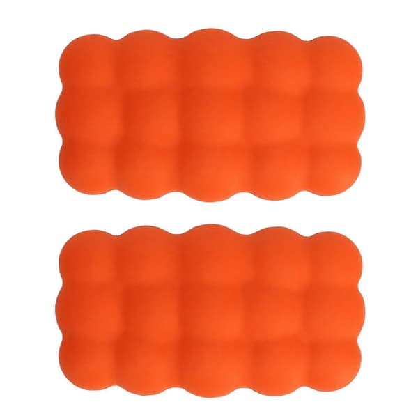 2 STK. Bil Knæpude Memory Bomuld Super Blød Universal Pasform Pasta Installation Ben Albue Pude Orange