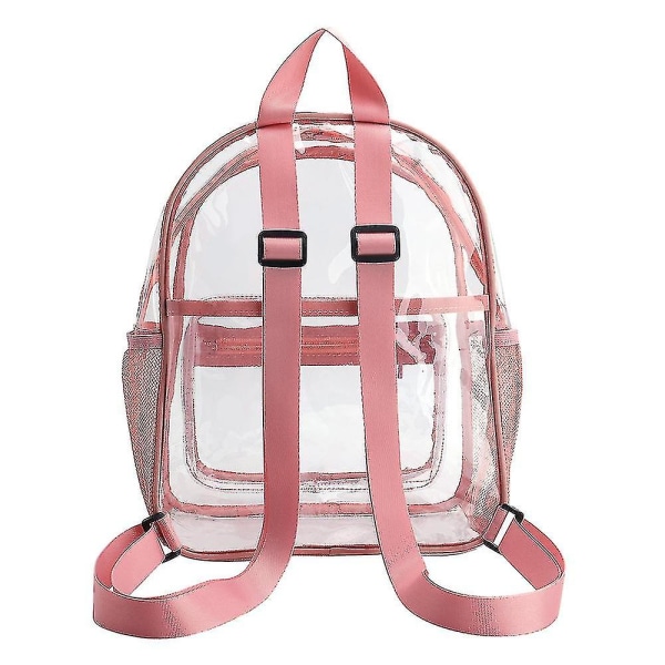 Genomskinlig Ryggsäck, Skolväska Transparent Reseryggsäck Sminkväskor, Se Igenom Ryggsäckar pink
