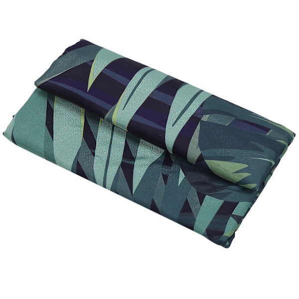 2X Vihreä suihkuverho, lehtikuvio, moderni luonnollinen kasvikuvio, polyesteri, kylpyhuone