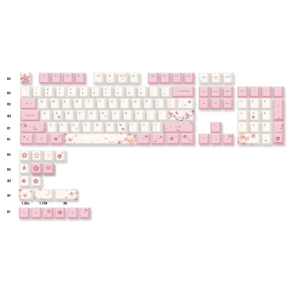 Universal PBT Keycaps Cherry Type DYE-SUB DIY Gaming Mekanisk Tastatur Keycaps CR-2