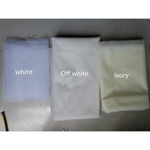 Brudekjole Bryllupskjole Glitrende Perle Paljett Blonder Katedral Bryllup Hårtilbehør Slør off-white 350cm