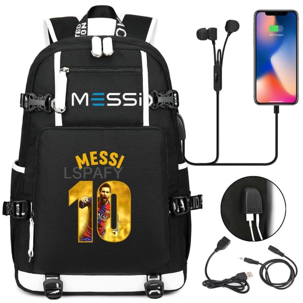18\" Messi Reppu Musta Vedenpitävä 25