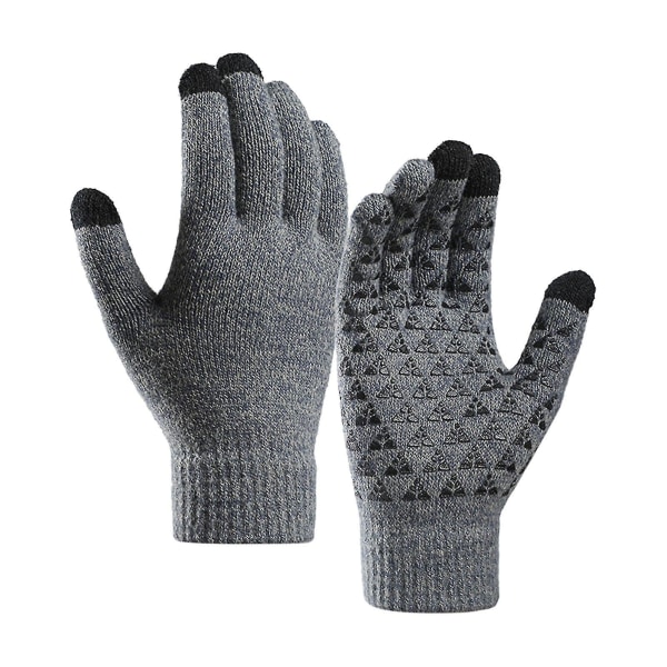 Vinter Höst Stickade Handskar Pekskärmshandskar Herr Dam Förtjockad Ullvante Xs-xxxl Style4