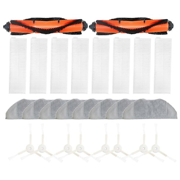 Erstatnings hovedbørste sidebørste deksel Hepa filter mopp for Mi Robot Vacuum-Mop G1 MJSTG1 Rengjører
